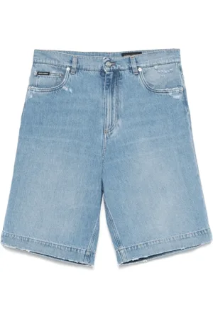 Dolce & Gabbana Homme, Shorts, Bleu, Taille: M Shorts en Denim Bleu Clair au Style Classique
