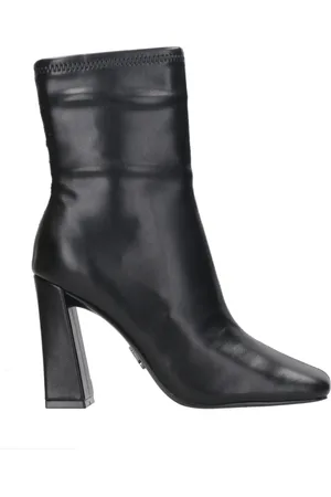 Steve Madden Femme, Chaussures, Noir, Taille: 38 EU Bottes Noires en Similicuir à Fermeture Éclair