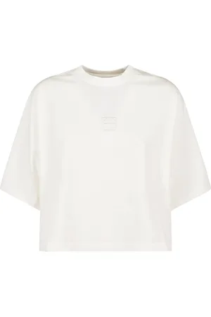 ANINE BING Femme, Tops, Blanc, Taille: 36 FR Monogram Framed Cropped Tee