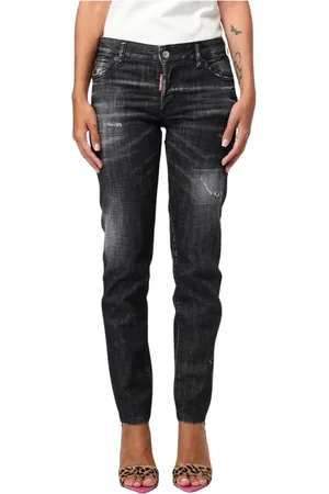 Dsquared2 Femme, Jeans, Noir, Taille: 38 FR Jeans Skinny Noirs Délavés