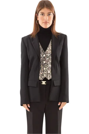 BABYLON Femme, Vestes, Noir, Taille: 38 FR Blazer Ouvert Tacheté Veste