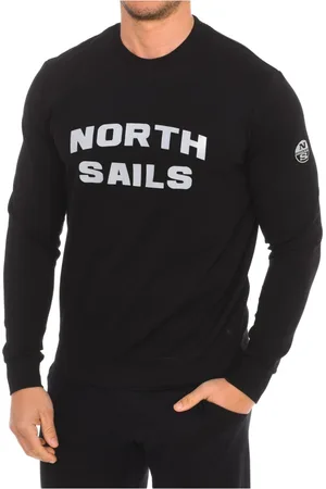 North Sails Homme, Sweatshirts et sweats à capuche, Noir, Taille: M Sweat à Col Rond Côtelé