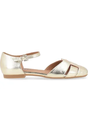 carmens Femme, Chaussures, Jaune, Taille: 39 EU Ballerines en cuir platine