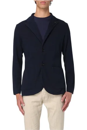 LARDINI Homme, Vestes, Bleu, Taille: 44 FR Veste Blazer Tricot Marine