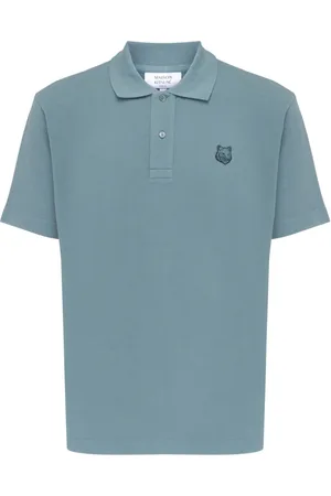 Maison Kitsuné Homme, Tops, Bleu, Taille: S Polo Confort en Coton Bleu