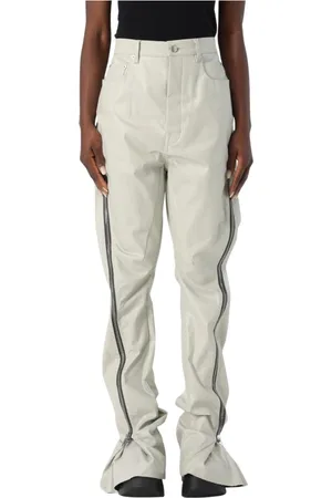 Rick Owens Femme, Pantalons, Gris, Taille: W32 Jean gris avec détail zip