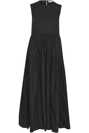 INWEAR Femme, Robes, Noir, Taille: 40 FR Élégante Robe Longue Noire avec Volants