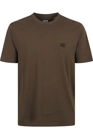 C.P. Company Homme, Tops, Vert, Taille: S T-shirt jersey avec logo patch