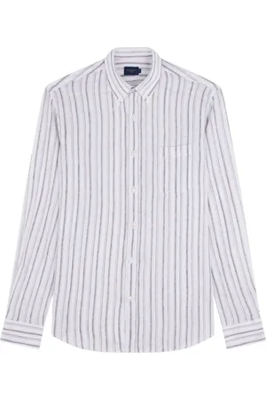 Paul & Shark Homme, Chemises, Blanc, Taille: 5XL Chemise en lin à boutons