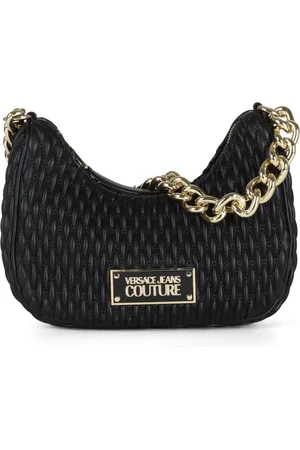VERSACE Femme, Sacs, Noir, Taille: ONE Size Sac à main matelassé avec plaque logo avant