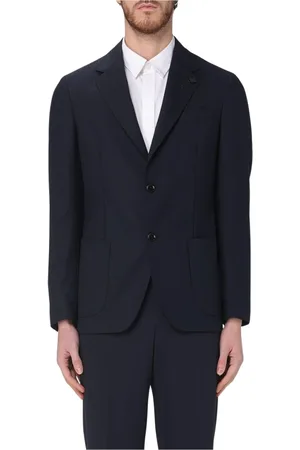 LARDINI Homme, Vestes, Bleu, Taille: 2XL Veste de Costume Ajustée Bleue