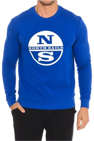 North Sails Homme, Sweatshirts et sweats à capuche, Bleu, Taille: XL Pull à Col Rond Côtelé
