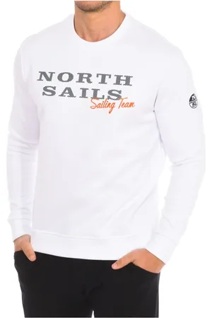 North Sails Homme, Sweatshirts et sweats à capuche, Blanc, Taille: L Pull à col rond côtelé