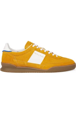 Paul Smith Homme, Chaussures, Jaune, Taille: 42 EU Baskets jaunes en daim à lacets