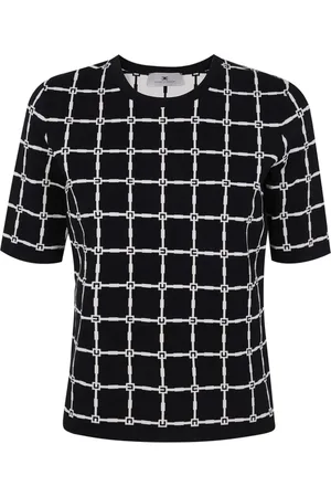 Elisabetta Franchi Femme, Tops, Noir, Taille: 38 FR Collection de Pulls Chic