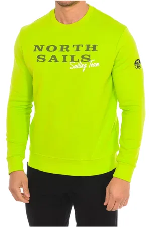 North Sails Homme, Sweatshirts et sweats à capuche, Vert, Taille: L Pull à col rond côtelé