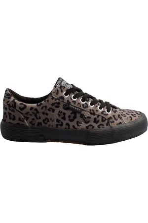 Diesel Femme, Chaussures, Multicolore, Taille: 35 EU Baskets à imprimé animal et profil bas