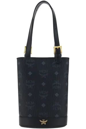 MCM Femme, Sacs, Bleu, Taille: ONE Size Sac Seau Iconique Aren Tote