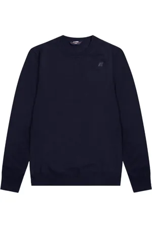 K-Way Homme, Sweatshirts et sweats à capuche, Bleu, Taille: S Pull en Coton Bleu Profond Modèle Sebastien