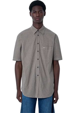 ERL Homme, Chemises, Brun, Taille: L Chemise à carreaux à manches courtes