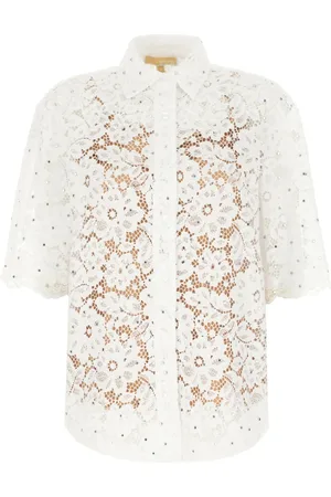 Michael Kors Femme, Blouses et Chemises, Blanc, Taille: 38 FR Hauts Élégants pour Femmes