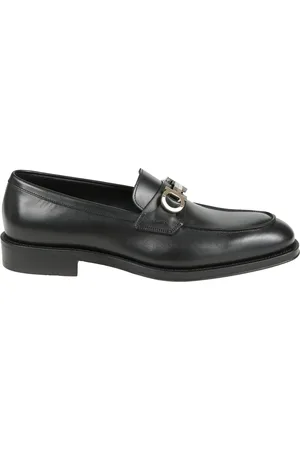 Salvatore Ferragamo Homme, Chaussures, Noir, Taille: 41 EU Mocassins Gancini ornés Semelle cuir