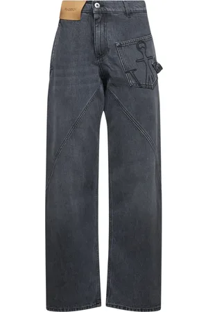 J.W.Anderson Femme, Jeans, Gris, Taille: W28 Jean Gris Jambe Torsadée