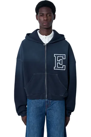 ERL Homme, Sweatshirts et sweats à capuche, Noir, Taille: M Sweat à Capuche avec Motif Logo