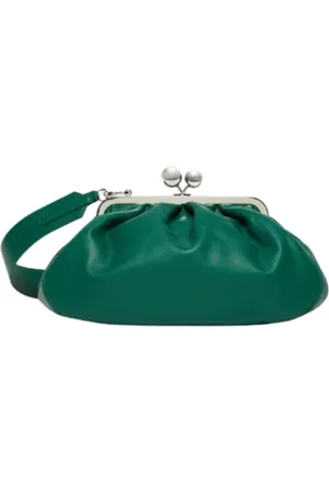 Max Mara Femme, Sacs, Vert, Taille: ONE Size Cubico Basilico Sac Pochette en Cuir