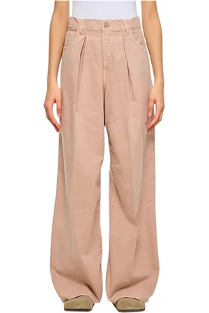 haikure Femme, Jeans, Rose, Taille: W27 Pantalon Large en Coton Plissé