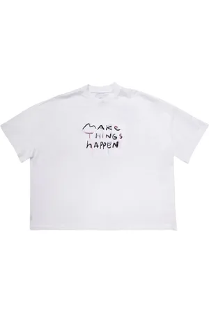 BONSAI Homme, Tops, Blanc, Taille: M Oversize Fit T-Shirt Make Things Happen