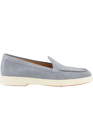 santoni Femme, Chaussures, Bleu, Taille: 39 1/2 EU Mocassins Beige pour Femmes