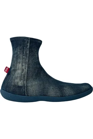 Diesel Homme, Chaussures, Bleu, Taille: 42 EU Bottes en denim avec patch logo arrière