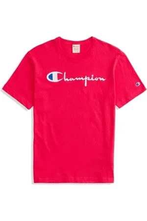 Champion Homme, Tops, Rose, Taille: M T-shirt rose avec logo