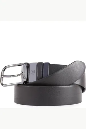 Piquadro Homme, Accessoires, Noir, Taille: ONE Size Ceinture en cuir réversible avec boucle