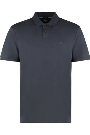 HUGO BOSS Homme, Tops, Bleu, Taille: L Polo en Piqué de Coton