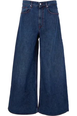 ERL Homme, Jeans, Bleu, Taille: L Jean Baggy Bleu avec Logo Patch