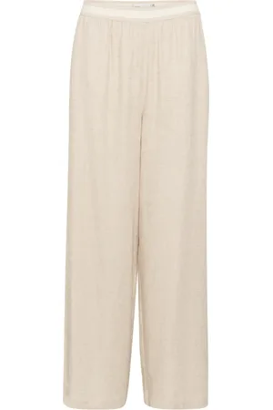 Karen by Simonsen Femme, Pantalons, , Taille: 40 FR Pantalon Large Jambe Naturel Melange