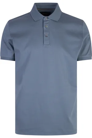 HUGO BOSS Homme, Tops, Bleu, Taille: XL Polo en Coton Mercerisé Bleu