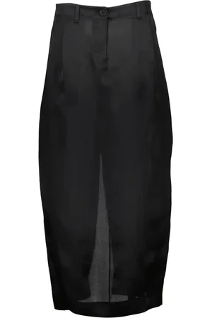 Khaite Femme, Jupes, Noir, Taille: 36 FR Jupe Noire en Soie Lucian