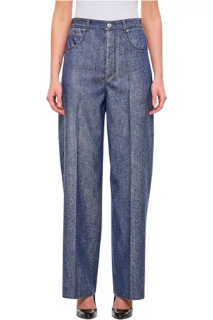 Bottega Veneta Femme, Jeans, Bleu, Taille: 38 FR Jean Large Bleu Classique