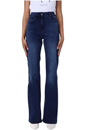 Patrizia Pepe Femme, Jeans, Bleu, Taille: W30 Jean Taille Haute Évasé