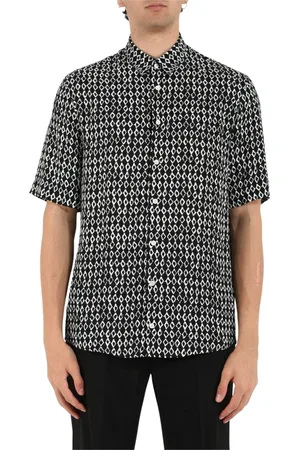 Patrizia Pepe Homme, Chemises, Noir, Taille: 2XL Chemise ample en viscose à motifs