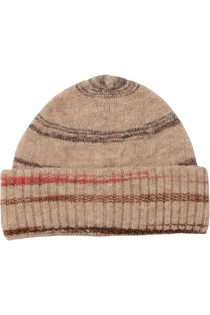 Baum und Pferdgarten Femme, Accessoires, Brun, Taille: ONE Size Bonnet en Laine à Rayures Marron