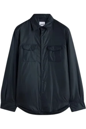 Aspesi Homme, Vestes, Bleu, Taille: L Chemise matelassée avec fermeture boutonnée