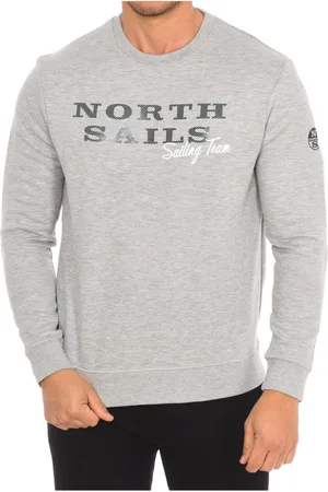 North Sails Homme, Sweatshirts et sweats à capuche, Gris, Taille: S Pull à Col Rond Côtelé