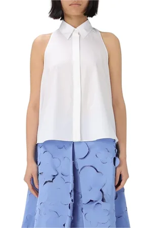Marni Femme, Blouses et Chemises, Blanc, Taille: 42 FR Haut Blanc Sans Manches en Coton