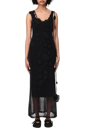 Cult Gaia Femme, Robes, Noir, Taille: 40 FR Élégante Robe Maxi Noire au Crochet