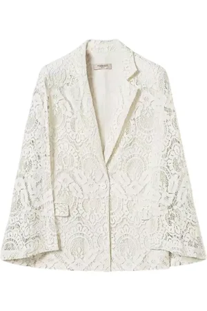 Twin-Set Femme, Vestes, Blanc, Taille: 36 FR Blazer en dentelle 