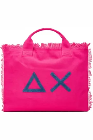 sun68 Femme, Sacs, Rose, Taille: ONE Size Sac de Plage en Toile Grande en Fuchsia